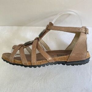 Mephisto Tan Leather Strappy Sandals Size 37